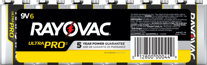 Rayovac Industrial Ultra Pro batteries 9V 12 ct shrink-wrap pack