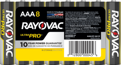 Rayovac Ultra Pro AAA shrink-wrap AAA batteries