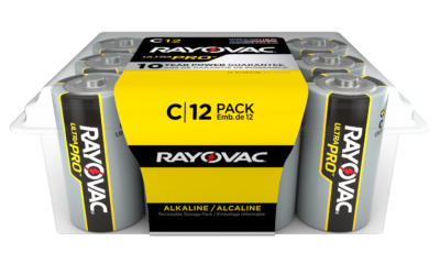 Rayovac Industrial Ultra Pro batteries C 12 ct contractor pack